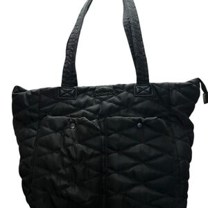 Enzo Angiolini Black Quilted Tote Bag